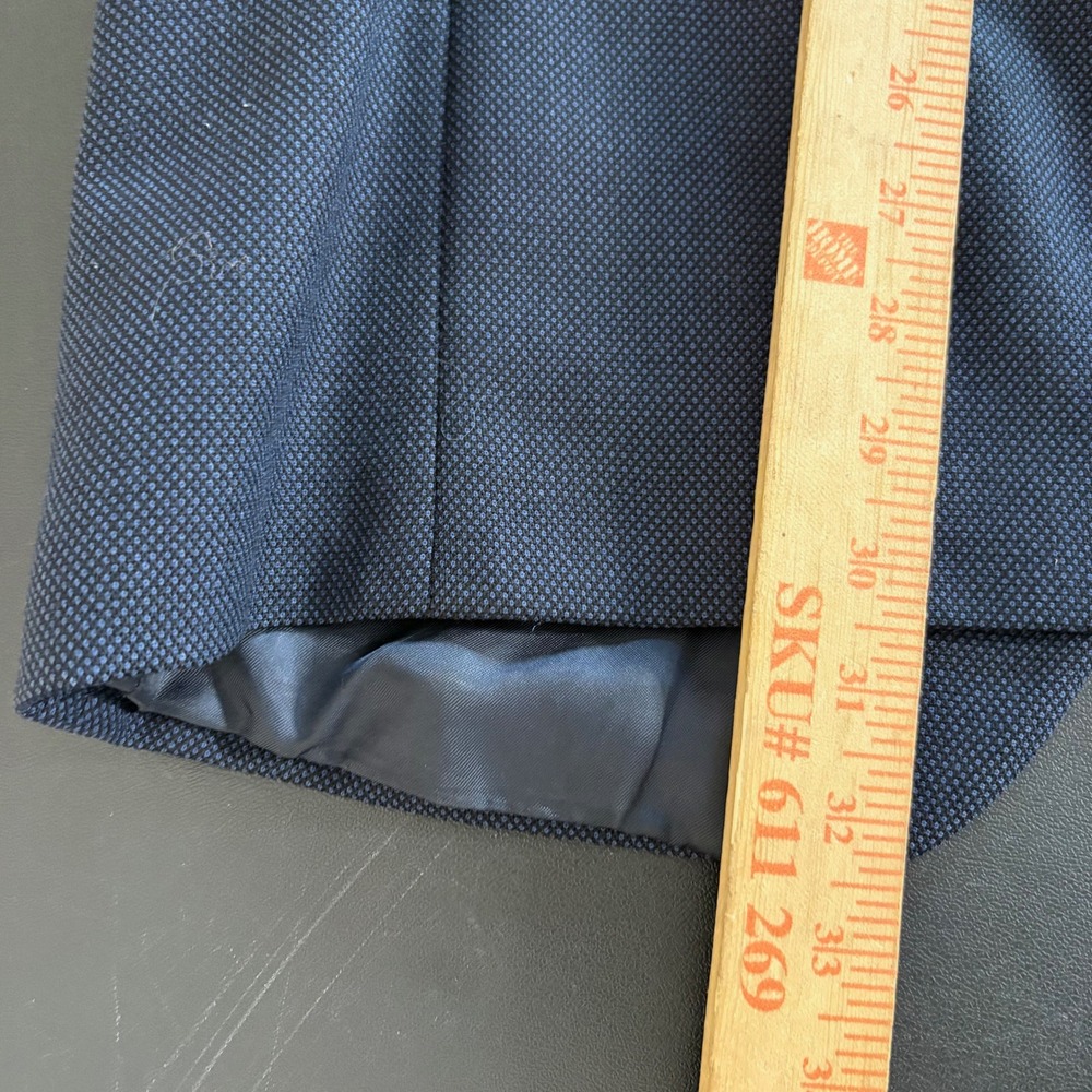 Vintage Burberry Prorsum Navy Blue Birdseye Blazer Suit Jacket Size 40 3 Button - Picture 14 of 15